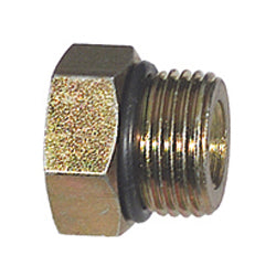 1/4 Inch 10000 Psi Zinc Plated Carbon Steel JIC 37 Degree Adapter - Plug
