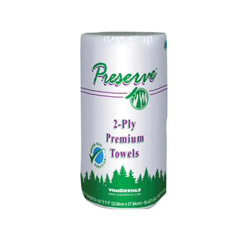 11" x 9" Preserve Perforated Household Roll Towel 85 Sheets Per - 30 Per Case