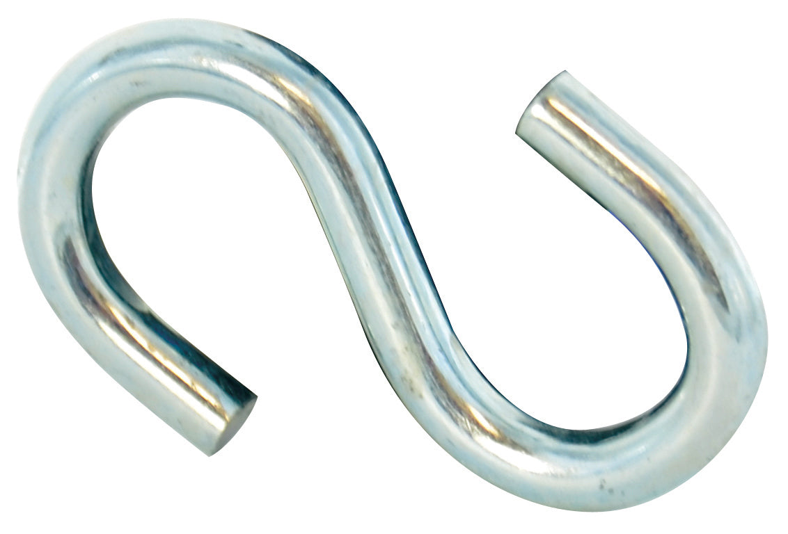1/8 Inch X 1-1/8 Inch Zinc Plated S Hook