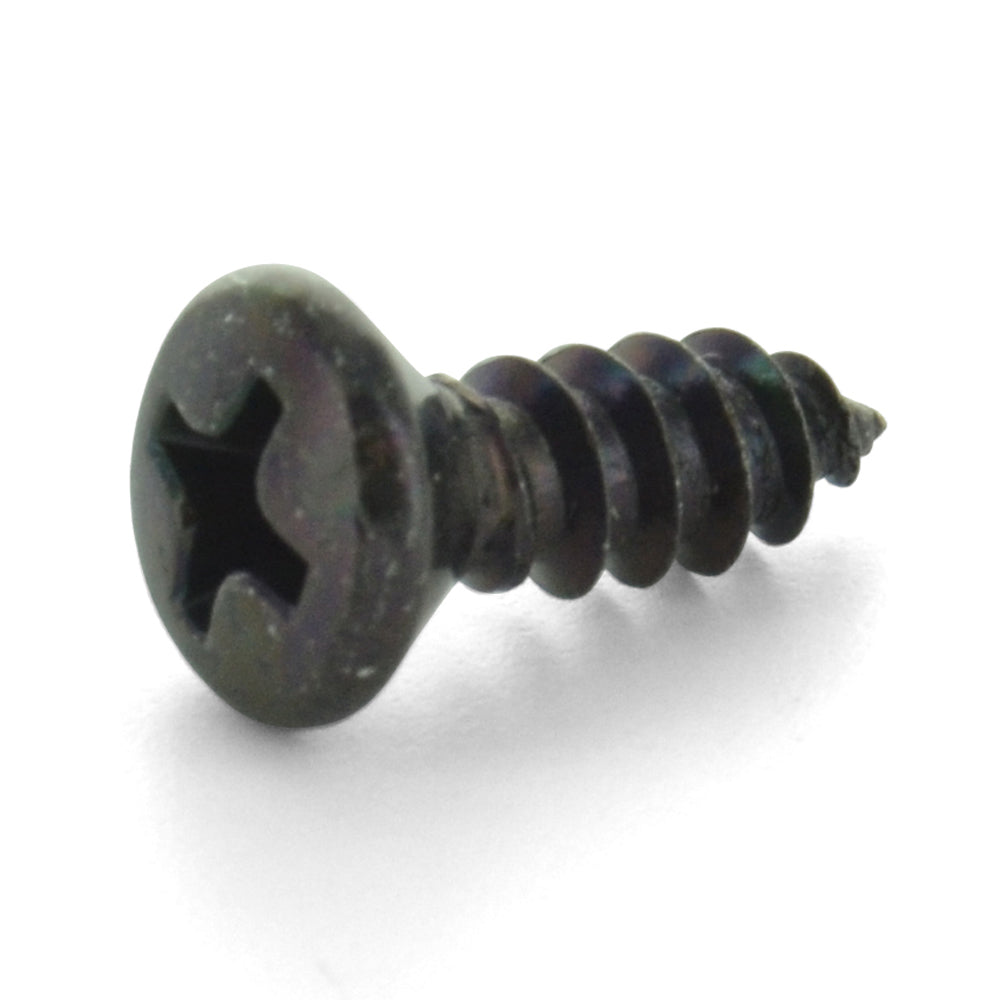 #8 x 1-1/2 Inch Sheet Metal Screw Oval Head Phillips Steel Black Oxide Type Ab Threads