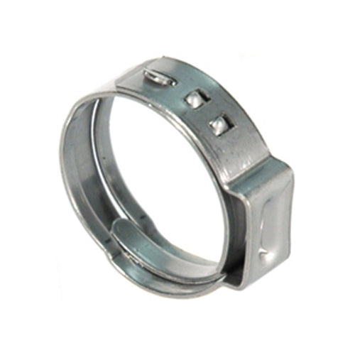 M18 15.3 mm x 18.5 mm Oiled 304 Stainless Steel Din 1.4301 or Uns S30400 Band Stepless� 1 Ear Clamp