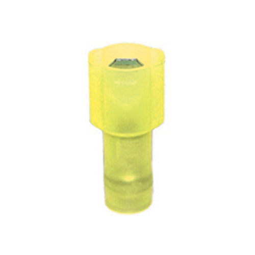12-10 Gauge Male Quick Disconnect 1/4" Tab Ultra-Tuff Fully Insulated Nylon Yellow