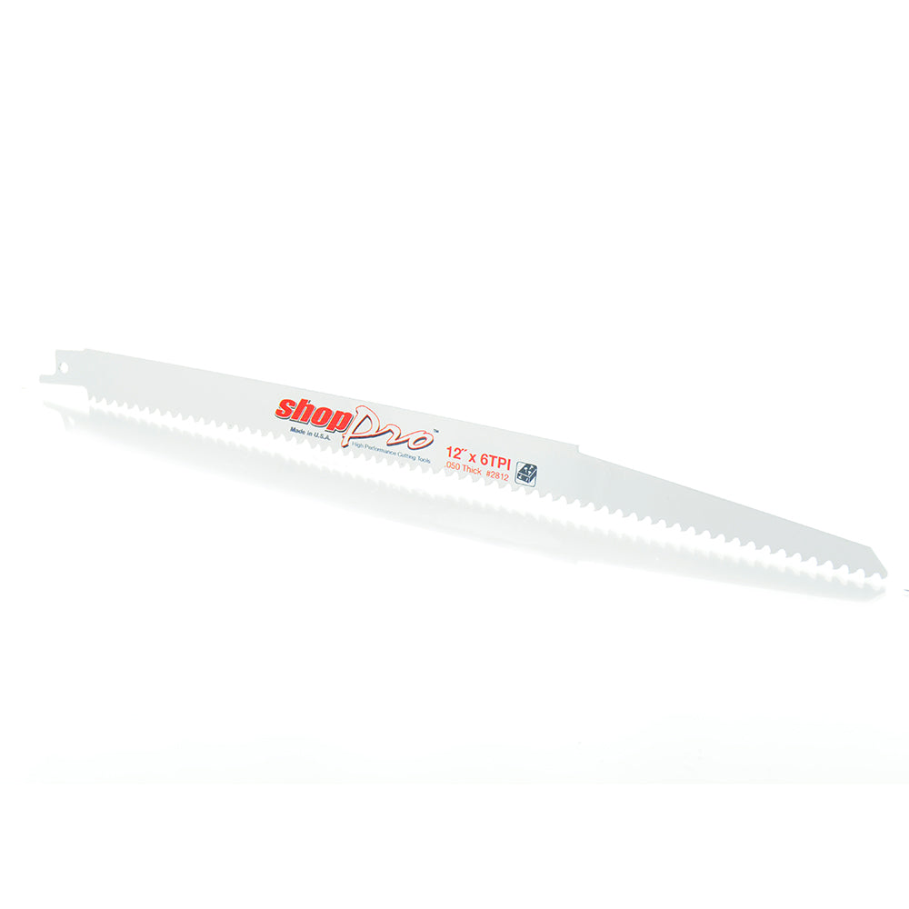 ShopPro 12 x 3/4 x .050 Cobalt Wood Reciprocating Saw Blade - 6 Tpi