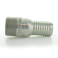 2 Inch x 2 Inch x 4-11/16 Inch Mnpt x Barbed Hose Galvanized Steel King Combination Nipple