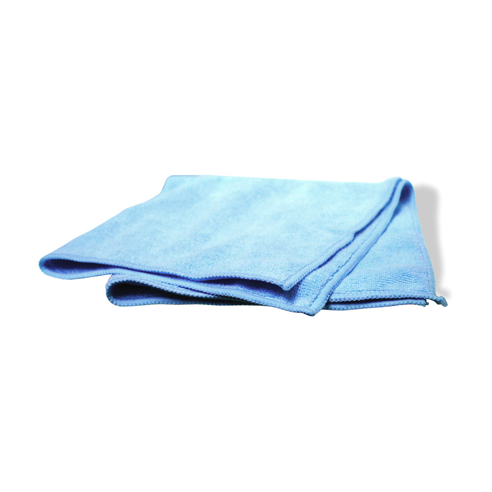 16 Inch x 16 Inch Blue Polyester Industrial Grade Microfiber Towel - 12 Per Pack