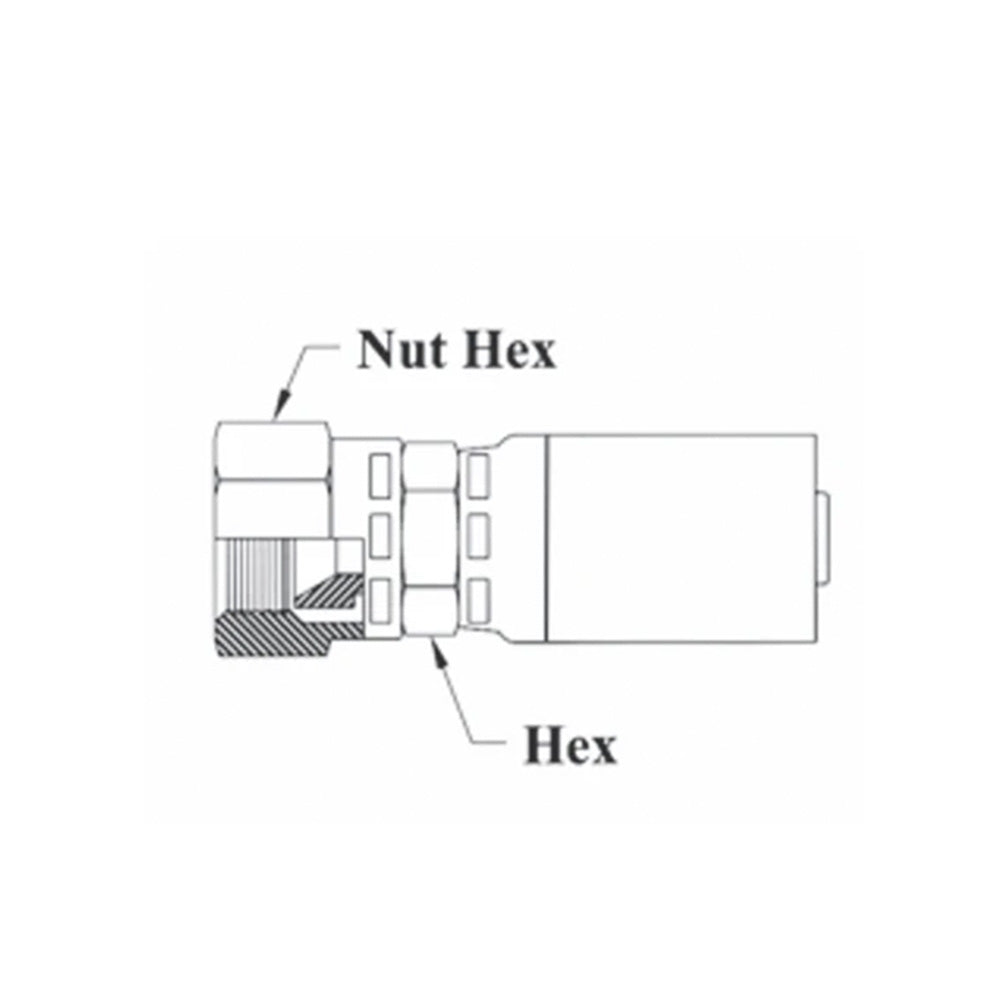Female Pipe NPTF (National Pipe Taper Fuel) Swivel 3/8 Inch X 3/8 Inch