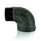 3/4" Schedule 40 Female NPT X MNPT Black Welded Malleable Iron 90 Degree Street Elbow USA