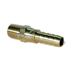 1/4 Inch X 3/8 Inch MPT X Barb Hose CA360-Ca345 Brass Swivel Connector