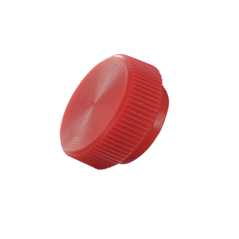 Red Knurled Thumb Screw Knob - #6 (3/8 Inch Diameter)