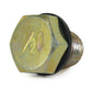 1/2-20 x 3/4 Inch Bright Zinc Plated Double Over-Sized Oil Drain Plug With Gasket