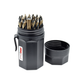 29 Piece ShopPro Cyclone Mechanics Length Drill Set Set 3 Flats On Shank with Plastic Case 1/16" - 1/2" By 64ths