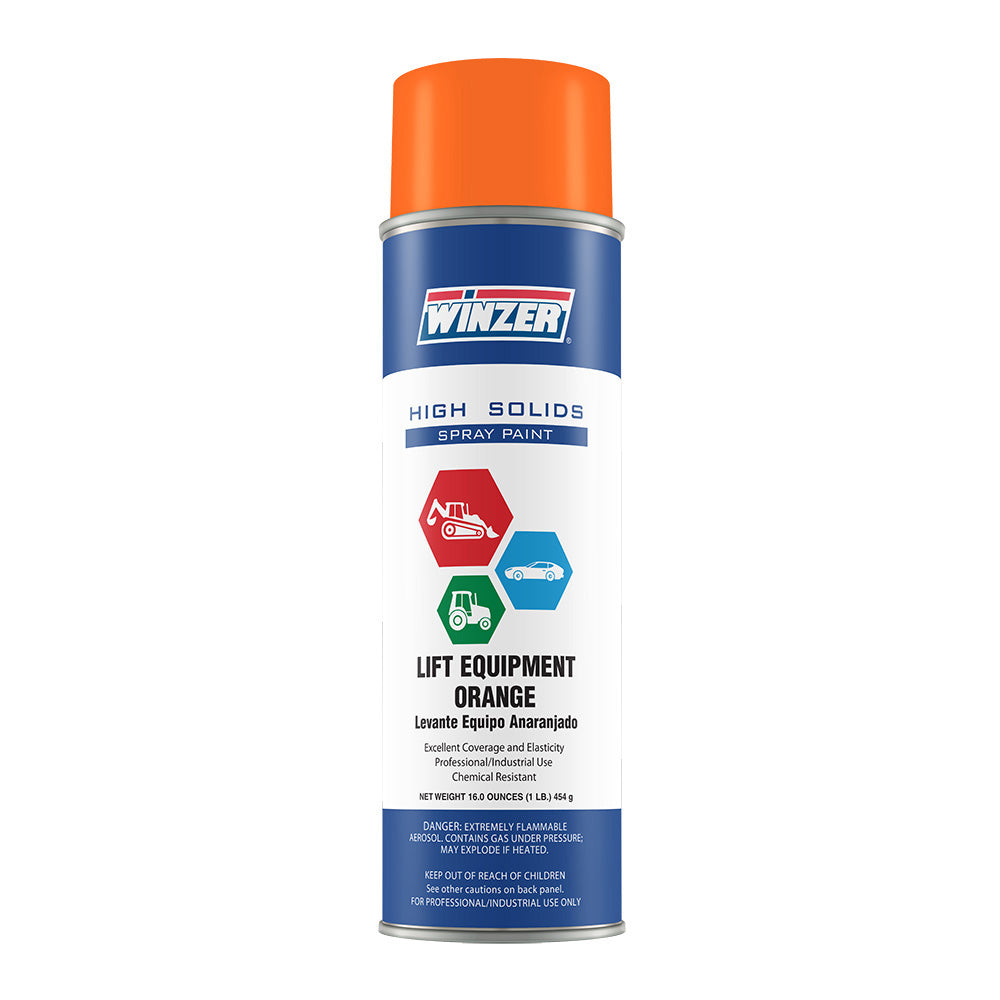 Winzer High Solids Gloss Lift Equipment Orange (Jlg) Spray Paint 16 Oz Net Wt - Aerosol