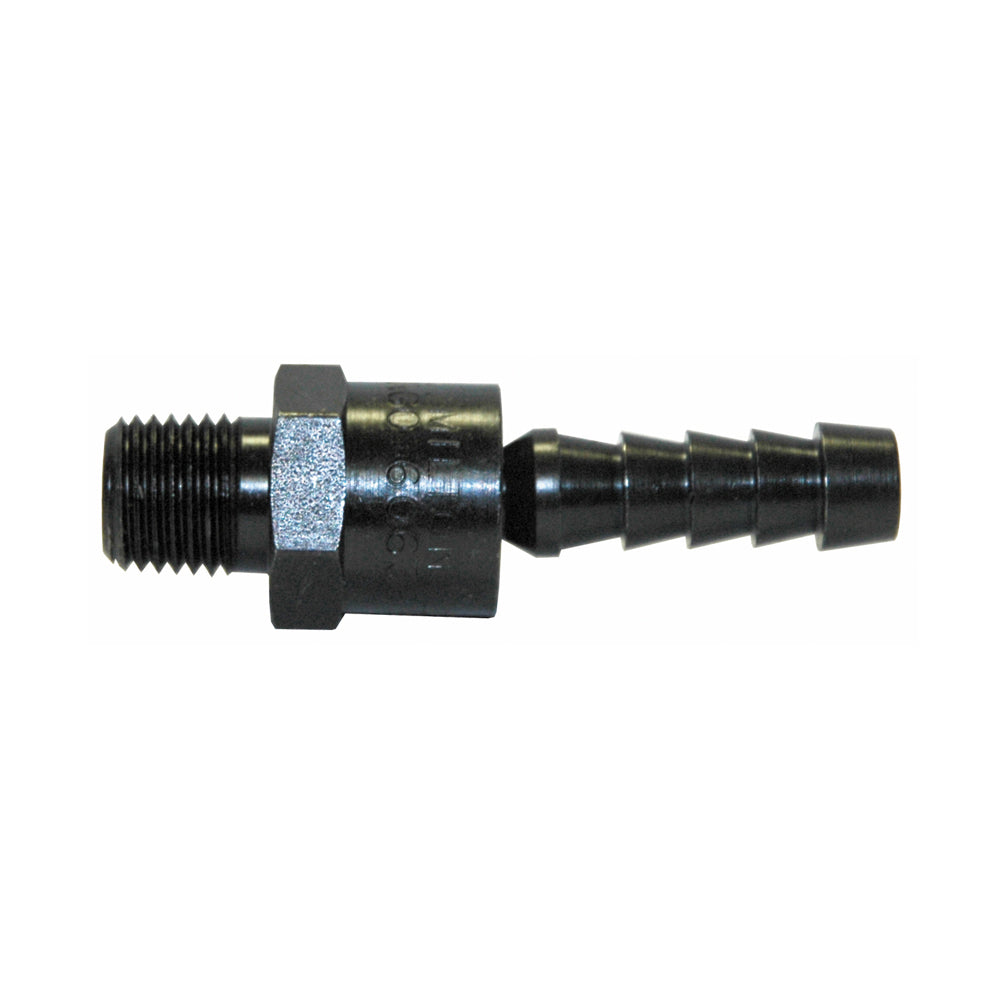 1/4 Inch Black Oxide Steel Air Line Full Swivel Hose End