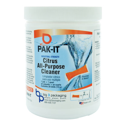 Pak-It Citrus All-Purpose Cleaner - 20 Count Jar