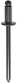 0.126 - 0.187 Inch Grip 5/32 Inch Dia X 0.362 Inch Trivalent Zinc Plated Steel Standard Flange Dome Head Blind Rivet