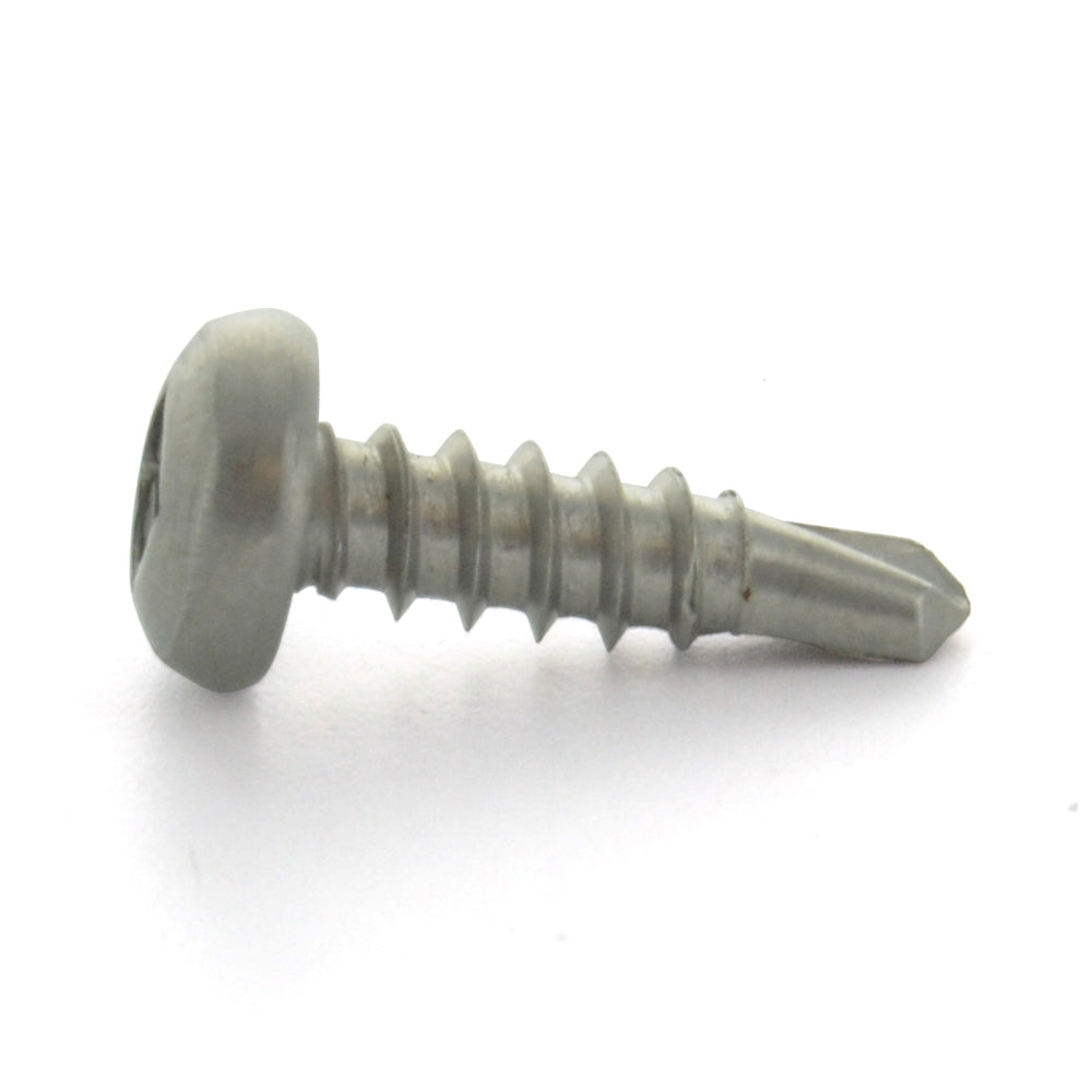 #6 x 3/8 Inch Passivated & Waxed 410 Stainless Steel #2 Point Pan Head Self-Drilling Tek Screw