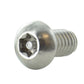 1/4-20 x 1/2 Inch Stainless Steel Torx Pin Button Head Tamper Resistant Machine Screw