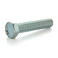 #10-24 x 1/2 Inch Coarse Zinc Plated Steel External Hex Unslotted Drive Hex Head Machine Screw