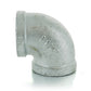 1/2" Schedule 40  Female NPT Galvanized Welded Malleable Iron 90 Degree Elbow USA