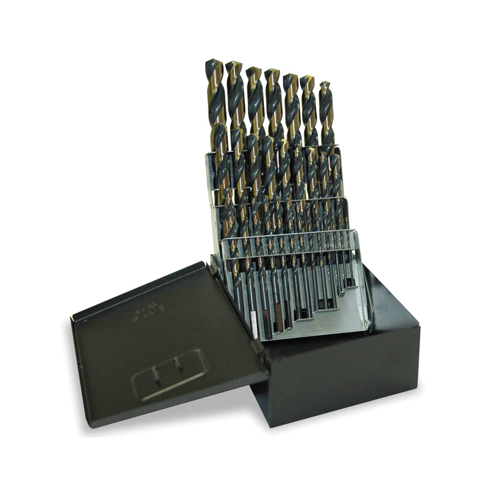 21 Piece Wolverine 140-Degree Split Point Jobber Length Drill Set With Metal Index