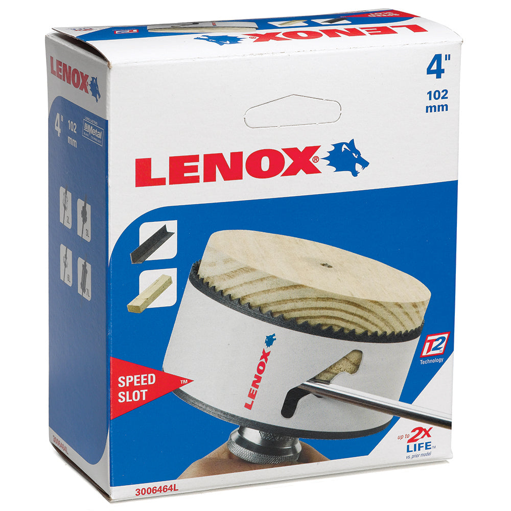 4 Inch X 1-1/2 Inch Bi-Metal Speed Slot Hole Saw Lenox