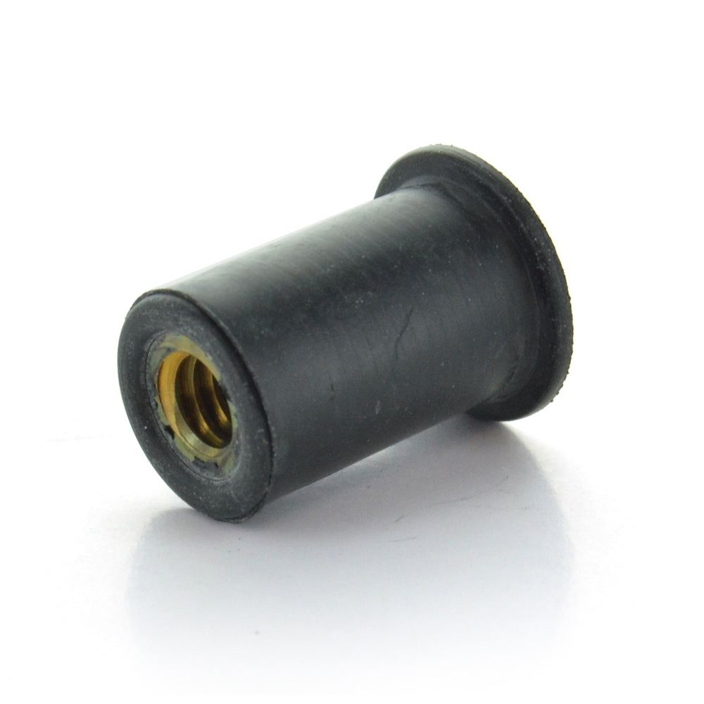 1/4-20 x .801 Well Nut Neoprene With Captive Brass Nut