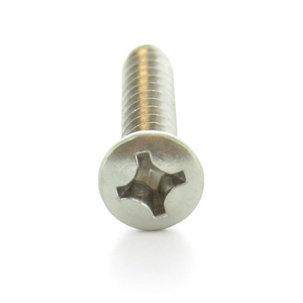 #6 x 5/8 Inch Plain 18-8 (A2) Stainless Steel Oval Slotted Type-A Self-Tapping Sheet Metal Screw