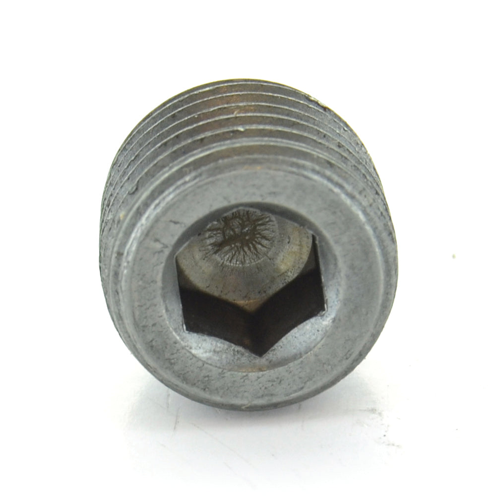 3/8" Schedule 40 Male NPT Black Malleable Iron Hex Head Pipe Plug