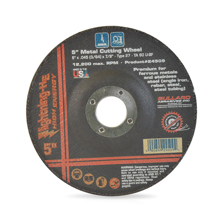 6 Inch x .045 Inch x 7/8 Inch ZA60-S-BF Quickie Cut� Thin Reinforced Cut-Off Wheels Type 27