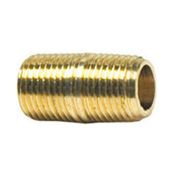 1/4 Inch Lead Free Brass Pipe Close Nipple