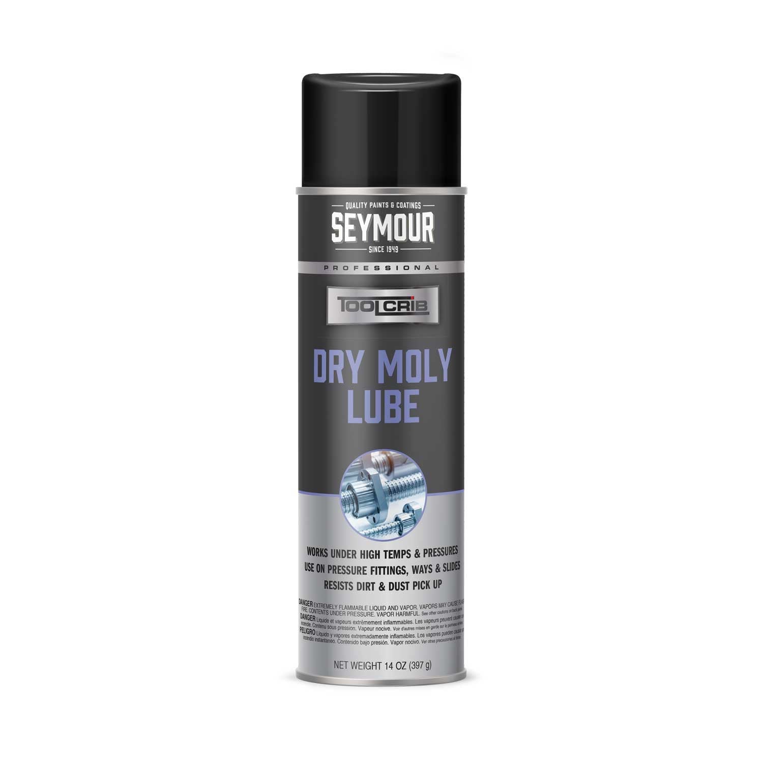 Seymour Tool Crib Dry Moly Lube Dry Moly Lubricant Aerosol - 14 Oz. Net Fill Weight