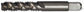 2000F Series #6-32 2-Flutes Bright High Speed Steel 52 Degree Spiral Flute Hand Bottoming Tap