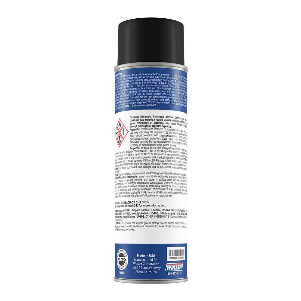 Winzer Industrial & Professional  High Solids Gloss Black Spray Paint -16 Oz Net Wt. - Aerosol