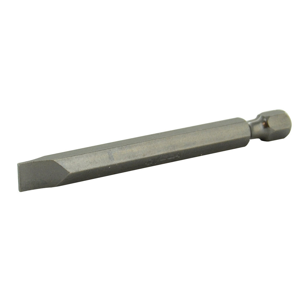 Slotted Drive 1/4 Inch Shank 0.039 Inch X 0.250 Inch Tip 2-3/4 Inch Length Gunmetal Gray Steel Power Bit