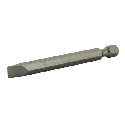 Slotted Drive 1/4 Inch Shank 0.039 Inch X 5/16 Inch Tip 2-3/4 Inch Length Gunmetal Gray Steel Power Bit