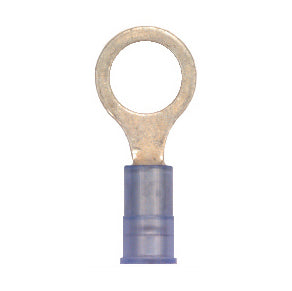 16-14 Gauge Ring Terminal 3/8" Stud Nylon Insulated Blue