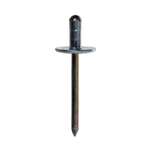 0.376 - 0.500 Inch Grip 3/16 Inch Dia X 0.7 Inch 18-8 Stainless Steel Large Flange Dome Head Blind Rivet