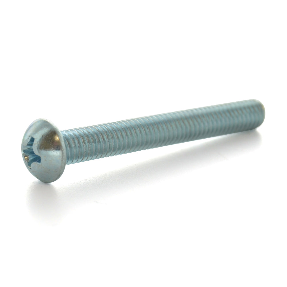 #10-32 x 3/8 Inch Fine Zinc Plated Steel #2 Phillips Drive Round Head ...