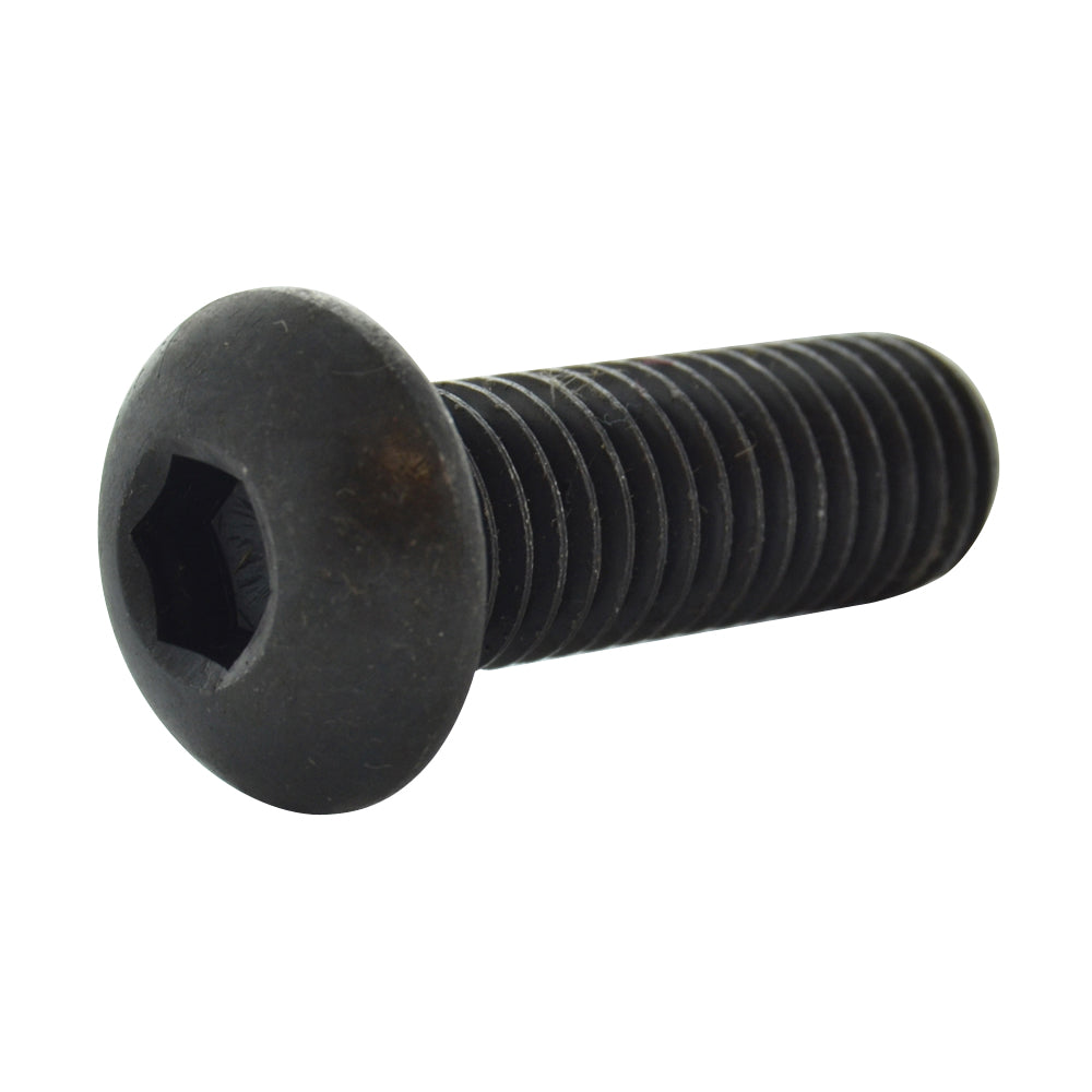3/8-16 x 5/8 Inch Coarse Black Oxide Medium Carbon Steel Button Head Socket Cap Screw Usa