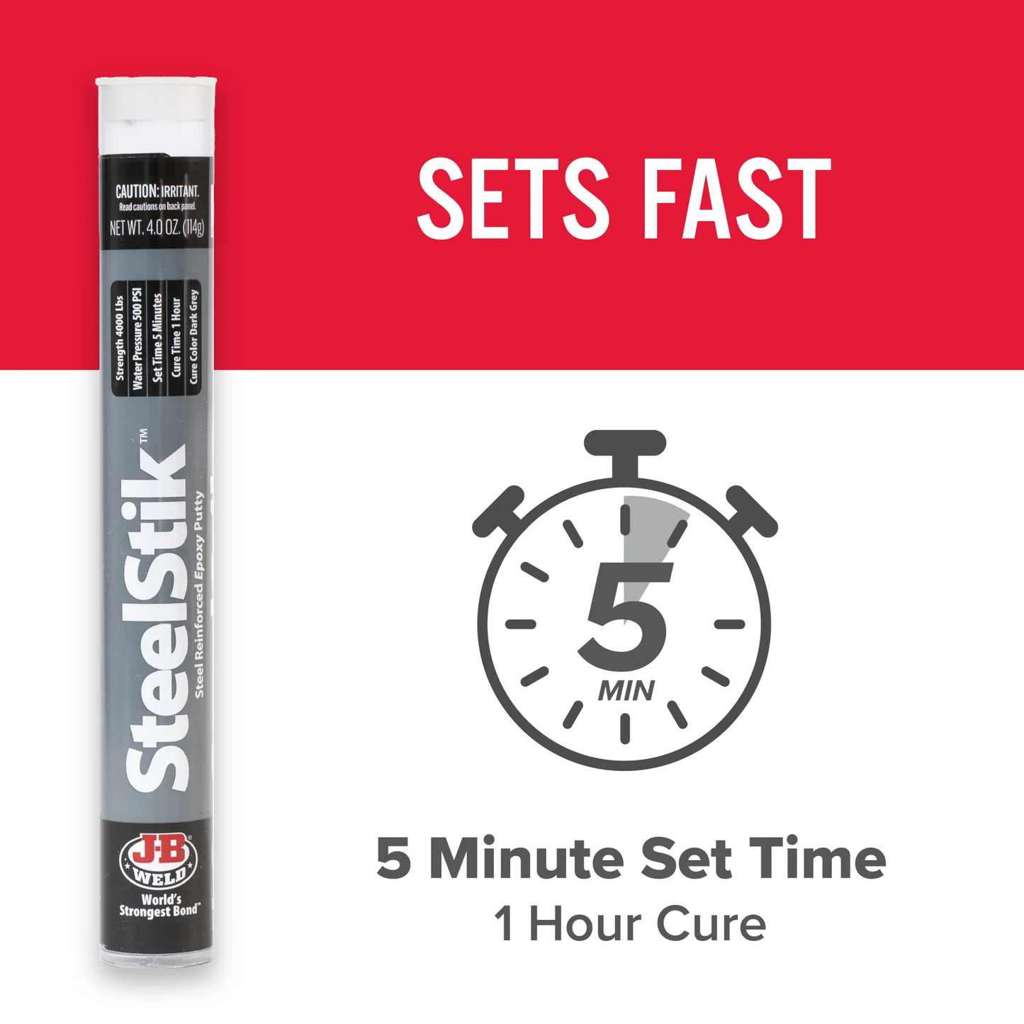J-B Weld Steelstik Epoxy Putty Stick - 4 Oz