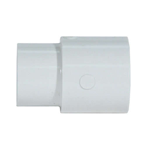 3/4 Inch x 1/2 Inch Socket Sch 40 White Pvc Reducing Coupling