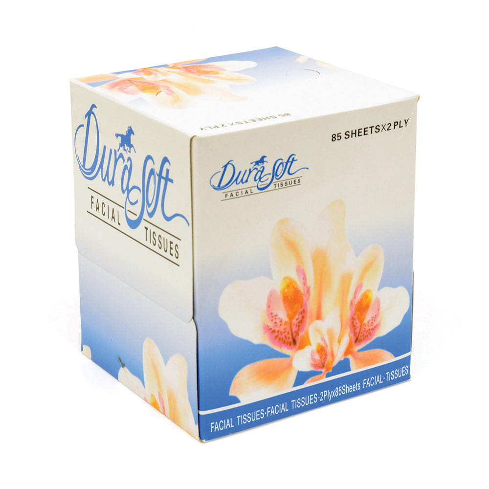 8 Inch X 8 Inch 2-Ply White Facial Tissue