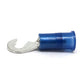 16-14 Gauge Nylon Insulated Hook Terminal Blue #6 Stud
