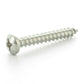 #10 x 5/8 Inch Plain 18-8 (A2) Stainless Steel Pan Head Type-A Self-Tapping Sheet Metal Screw