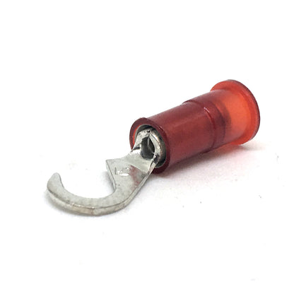 22-18 Gauge Nylon Insulated Hook Terminal Red #10 Stud