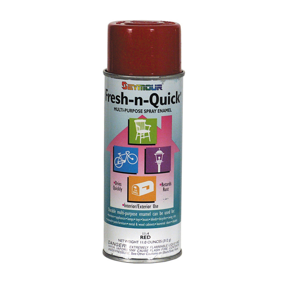 Seymour Economy Fresh N' Quick Gloss Paint Aerosol Red - 10 Oz Net Wt. - Aerosol
