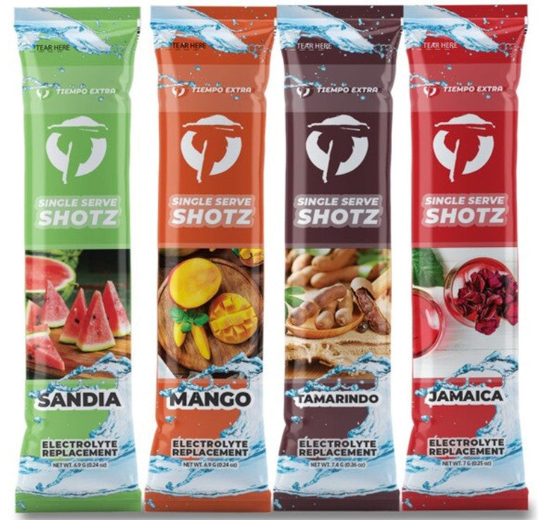 Single-Serve Shotz For 16.9 Fl. Oz. Bottles � 4-Flavor Variety Pack- 100 Count Per Flavor: Mango- Jamaica (Hibiscus)- Sand�a (Watermelon)- Tamarindo (Tamarind) - 400 Total