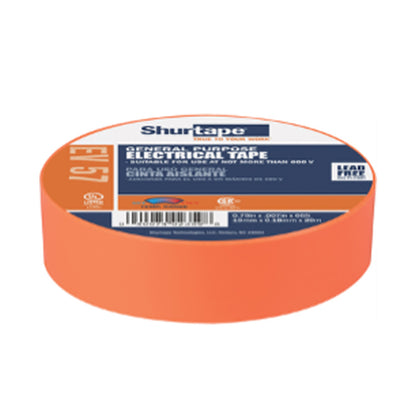 Professional Grade Vinyl Electrical Tape - Orange - 3/4 x 60'