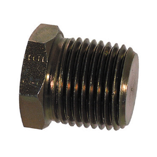 3/8 Inch 6000 Psi Zinc Plated Yellow Dichromate Carbon Steel Pipe Hex Head Plug