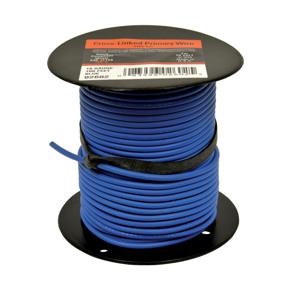 Cross Link Primary Wire Blu 18G 100'